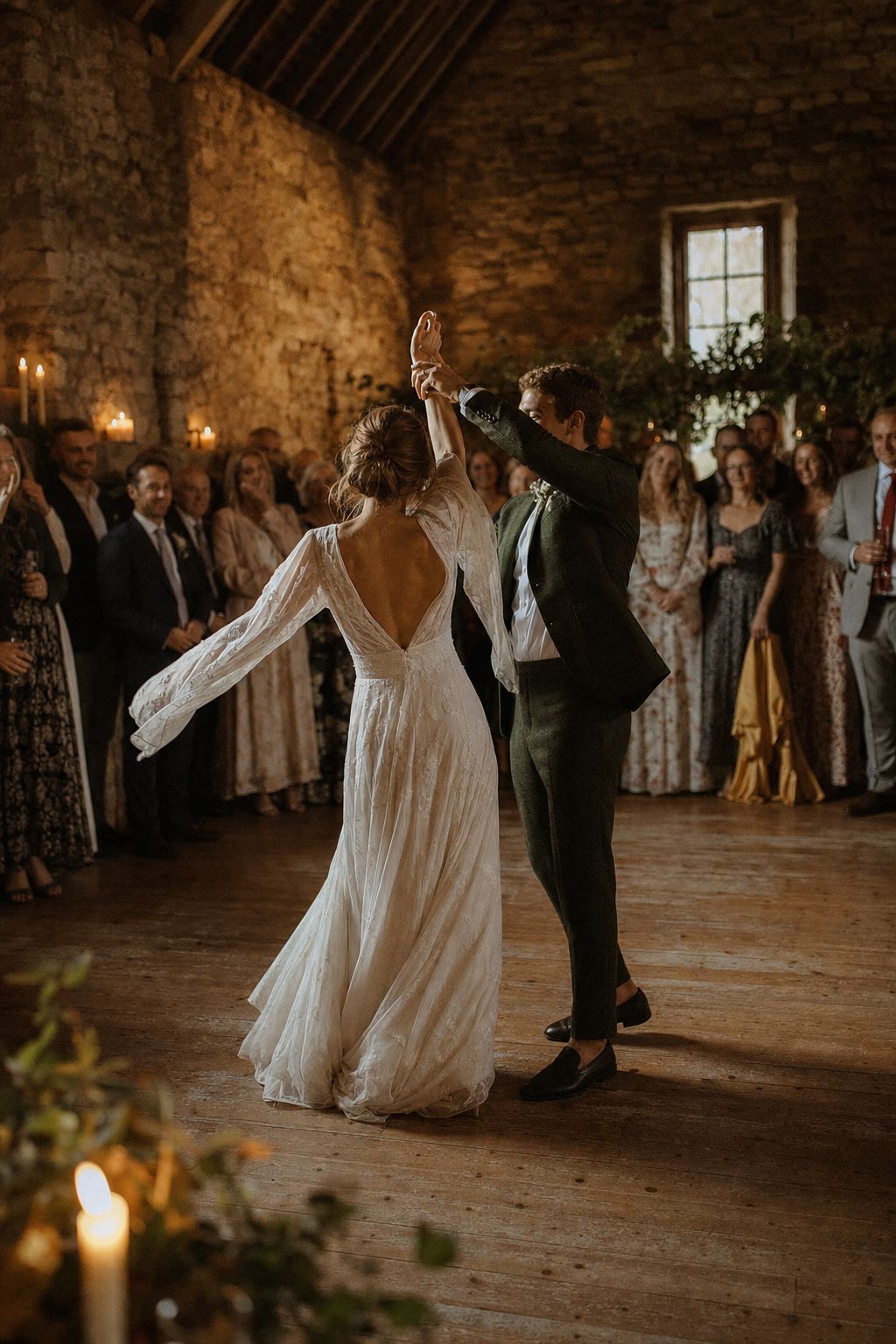 First dance on the sprung floor in the reception hall